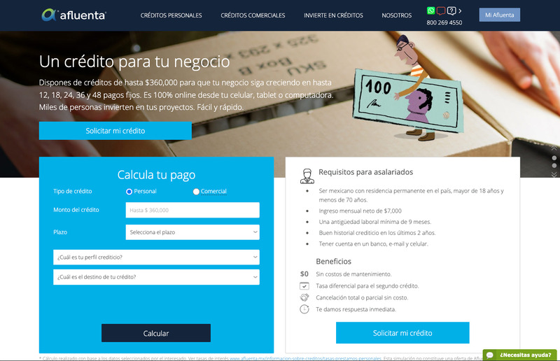 Screenshot del sitio