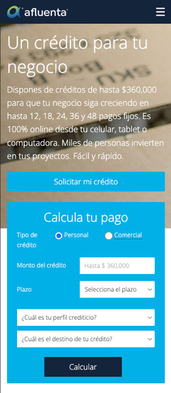 Screenshot del sitio