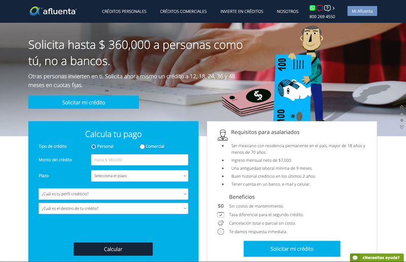 Screenshot del sitio