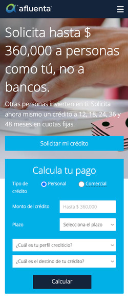 Screenshot del sitio