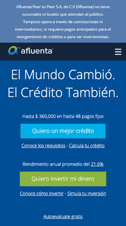 Screenshot del sitio